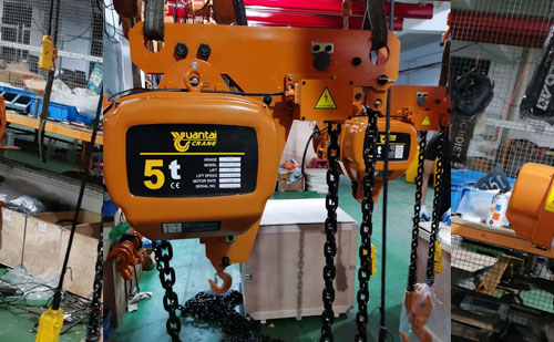 5 Ton 9M Low Headroom Electric Chain Hoist for Sale to Sri Lanka