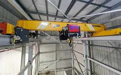 5 Ton 4.5m H-6m Single Girder Overhead Crane with European Hoist for Sale to Panama