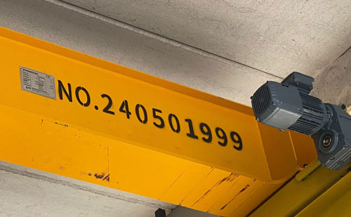 5 Ton 6.3M H-3.85M Single Girder Overhead Crane with European Electric Wire Rope Hoist for Sale to Lebanon