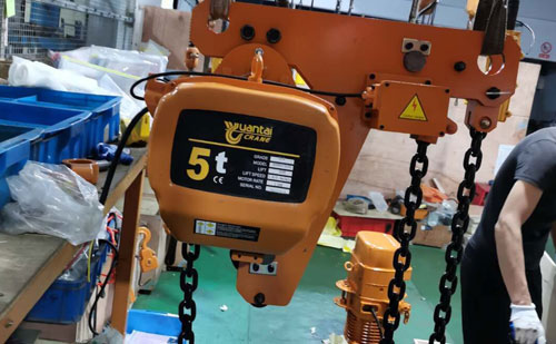 5 Ton 9M Low Headroom Electric Chain Hoist for Sale to Sri Lanka